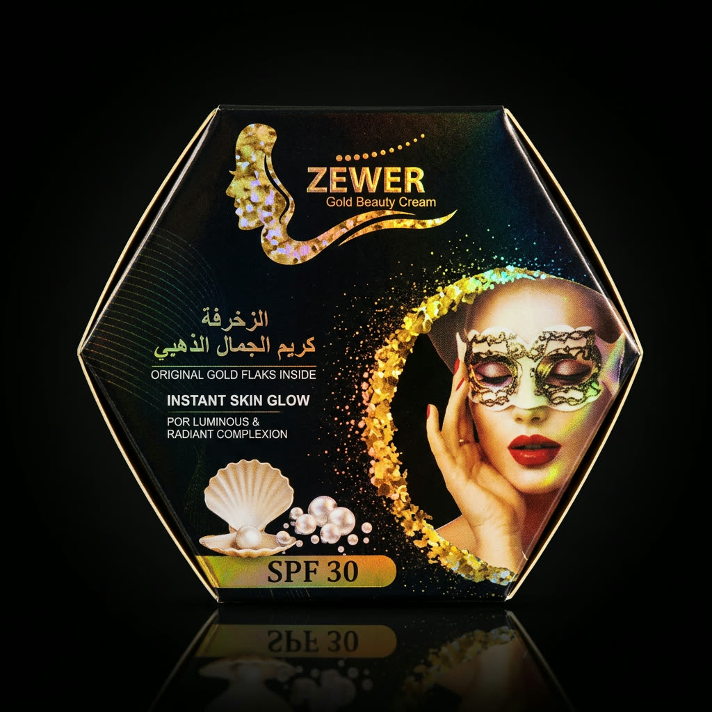 ZEWER Gold Flakes in Cream